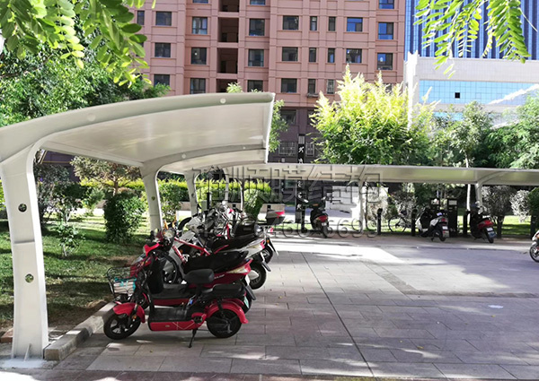 膜結構電動車、自行車棚